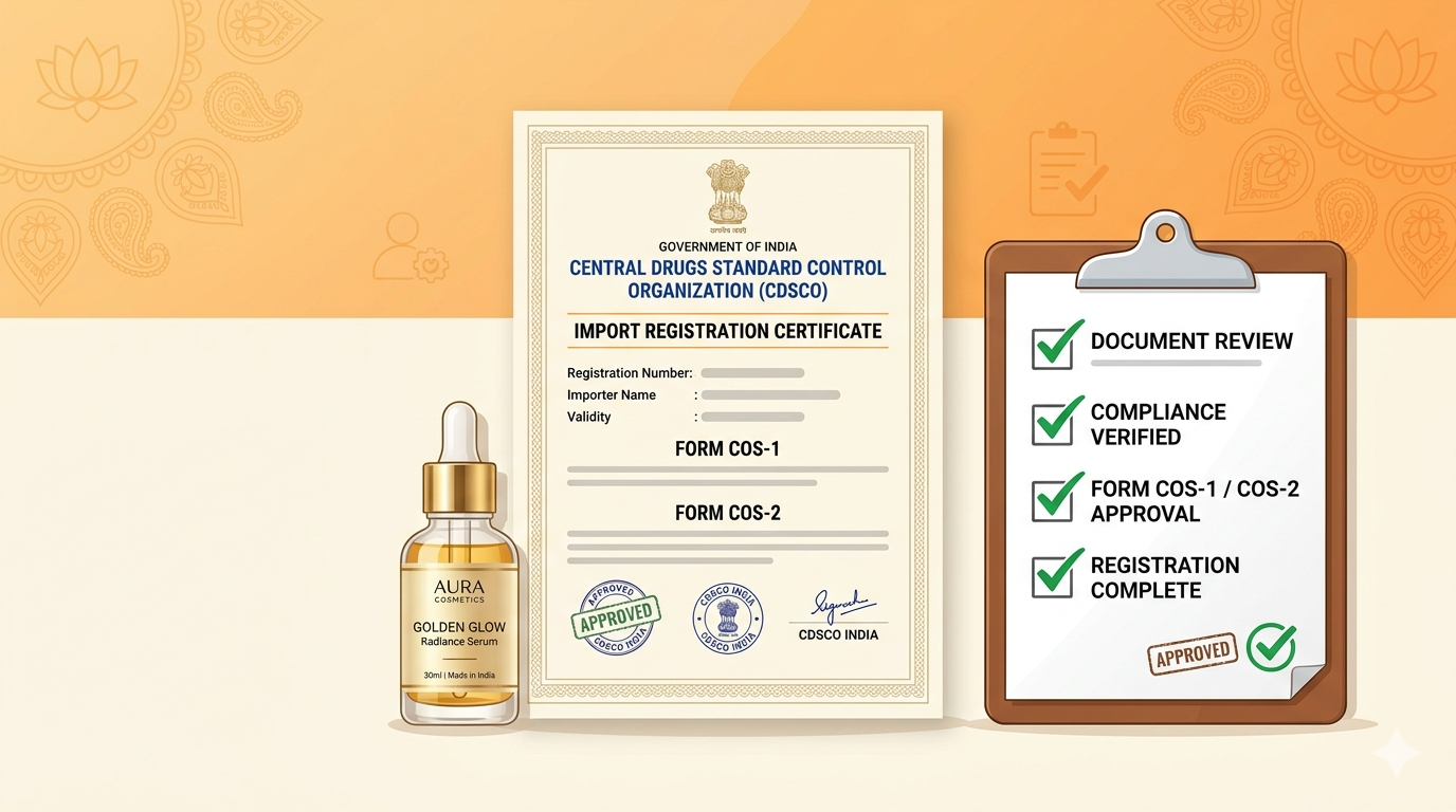 Step-by-step process to obtain a cosmetics import license India from CDSCO